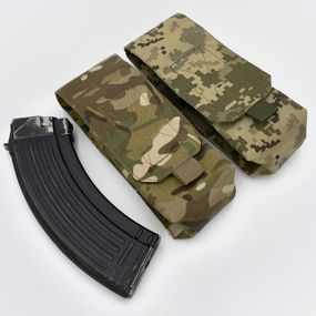 Підсумок на два магазини АК-2 Піксель ММ-14 (olive) Cordura 500D Molle закритий