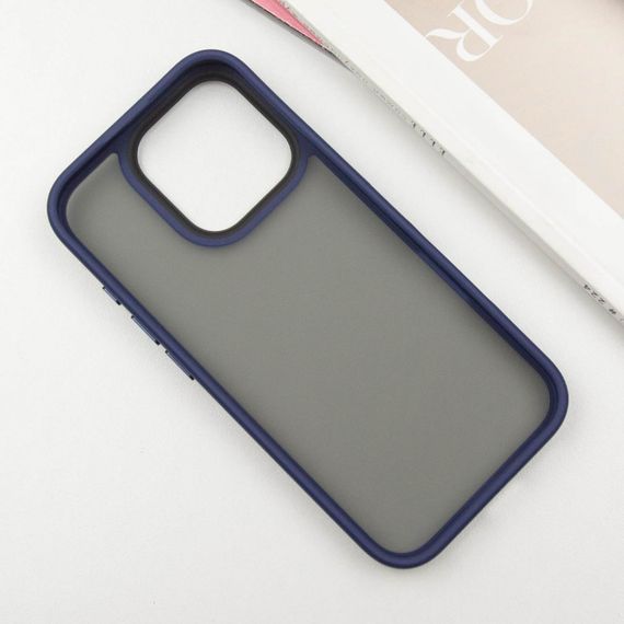 TPU+PC чехол Metal Buttons для Apple iPhone 16 Pro (6.3") Синий | Зображення 3