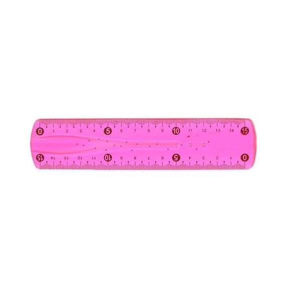 Лінійка неломайка 0015(Pink), 15 см Рожевий
