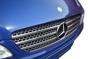 Накладки на решетку (7 частей, нерж.) OmsaLine - Итальянская нержавейка для Mercedes Viano 2004-2015 гг