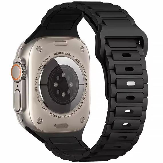 Силіконовий ремінець Defense для Apple Watch 38/40/41/42mm(ser.10) (140-190mm) Black