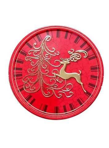 Печиво асорті пісочне Новорічне (Різдвяний) червоне в ж/б 400г