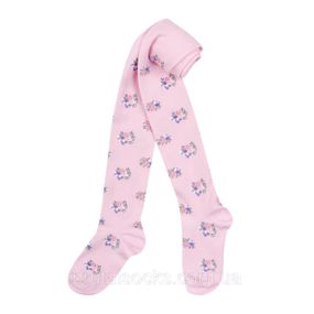Колготки для дівчинки демісезонні з принтом Тм TwinSocks 116-122 / 6-7 років, Рожевий