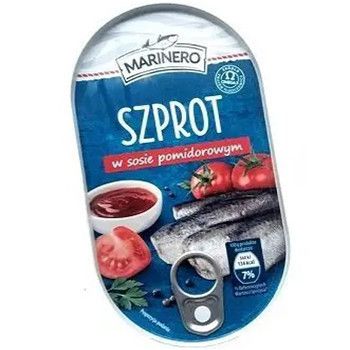 Шпроты Marinero Szprot в томатном соусе, 170г  Польша, ж/б, с витамином Омега 3