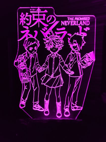 Акриловий світильник-нічник керування з телефона Обіцяний Неверленд tty-n000939 | Зображення 3