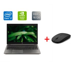 Ноутбук Б-клас HP zBook 15 G6 / 15.6" (1920x1080) IPS / Intel Core i7-9850H (6 (12) ядер по 2.6 - 4.6 GHz) / 16 GB DDR4 / 240 GB SSD / nVidia Quadro T1000, 4 GB GDDR5, 128-bit / TouchID / WebCam б/в+Подарунок Бездротова миша USB