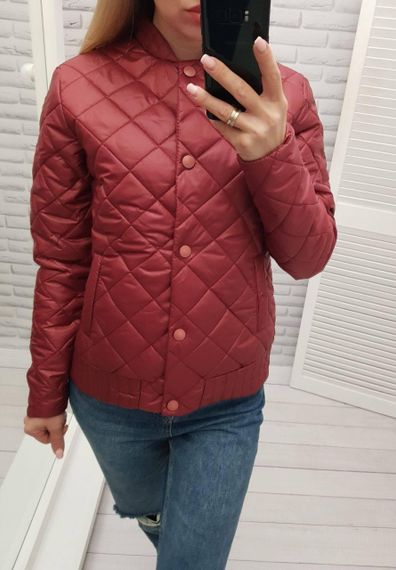 Куртка з ефектом стьобання, арт.310, бордо | Зображення 5