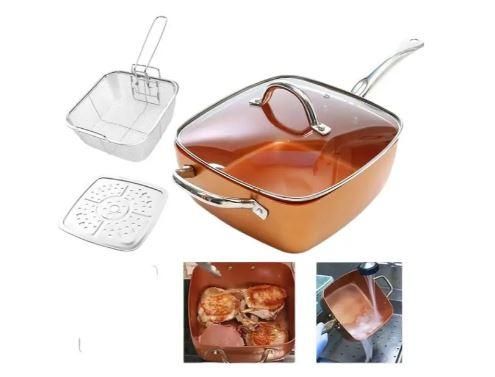 Сковорідка фритюрниця пароварка з кришкою 24 см TOP Kitchen TK00091 | Зображення 4