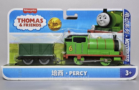 Классический моторизованный поезд Перси из юбилейной серии к 80-летию Thomas & Friends Оригинал Fisher-Price | Зображення 5