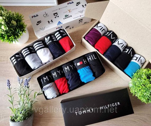 Чоловічий набір трусів на 5 шт. у коробці — Мультибренд — 5 штук на вибір — ціна поштучно XXЛ | Зображення 2