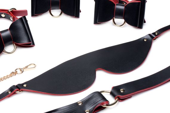 Набір БДСМ з дорожньою сумкою Master Series: Bow — Luxury BDSM Set With Travel Bag, 11 предметів | Зображення 4
