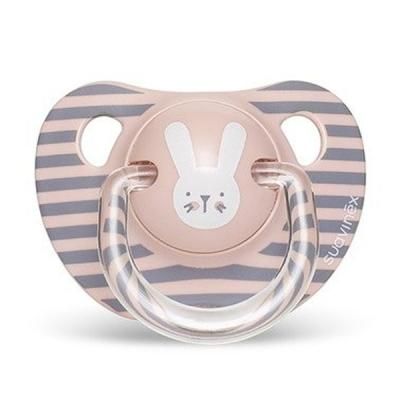 Пустышка Suavinex Hygge анатом.Уютные истории 6-18 мес. розовый зайчик (306570)