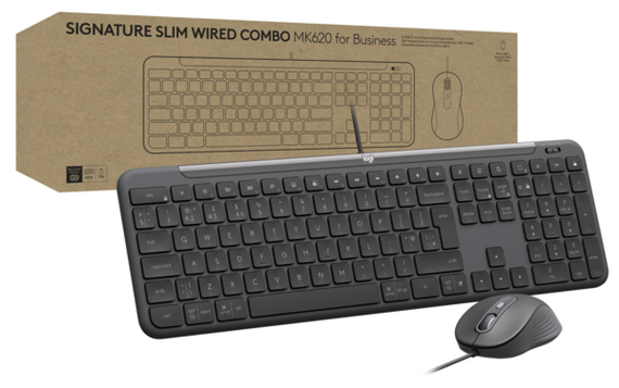 IT набір Logitech Signature Slim MK620 Wired Combo for Business - GRAPHITE (920-013349)