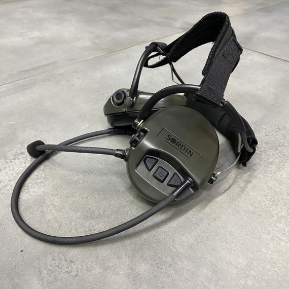 Тактичні активні навушники з мікрофоном Sordin Supreme MIL CC із заднім тримачем, колір – Олива (76332-06-S) | Зображення 7