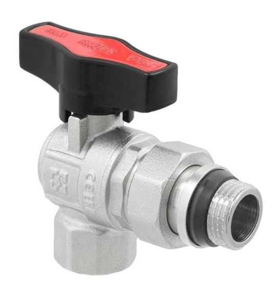 Кран кульовий з американкою кутовий Raftec GOLD PN64 ВЗ 1/2" GRDA01