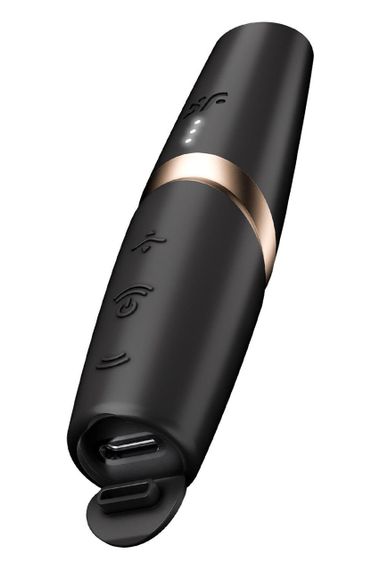 Кліторальний безконтактний масажер Satisfyer Perfect Kiss чорний Sex Aura | Зображення 3