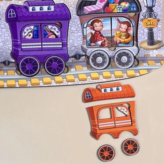 Дерев'яний дитячий сортер "Потяг великий" (ПСД296) PSD296 | Зображення 2