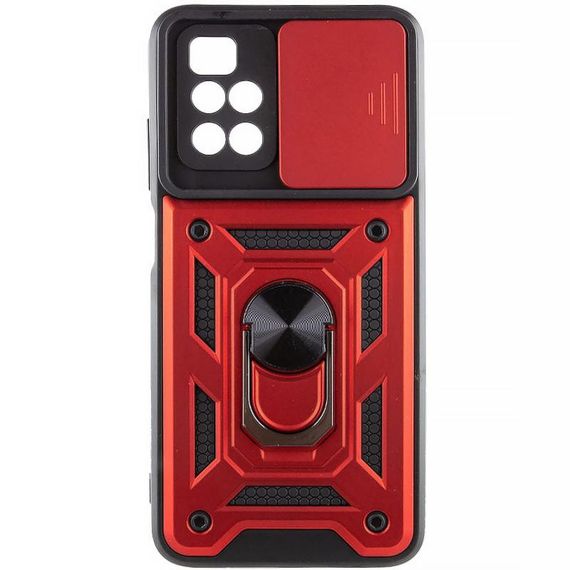 Чехол Ummi Camshield Serge Ring для Xiaomi Poco M4 Pro 5G Красный