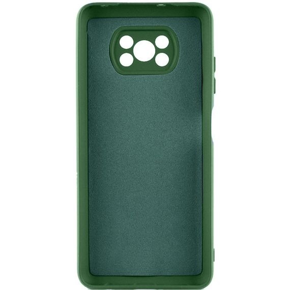 Чохол TPU GETMAN Liquid Silk Full Camera для Xiaomi Poco X3 NFC / Poco X3 Pro Зелений / Dark green | Зображення 1