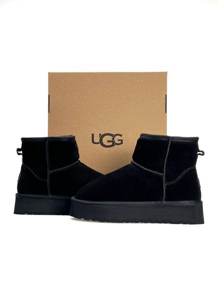 Уги UGG Classic Mini Platform Black Fur | Зображення 4