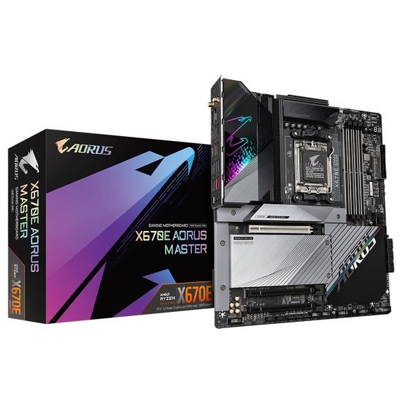 Материнская плата GIGABYTE X670E AORUS MASTER sAM5 X670 4xDDR5 M.2 HDMI DP Wi-Fi BT mATX X670E_AORUS_MASTER | Зображення 5