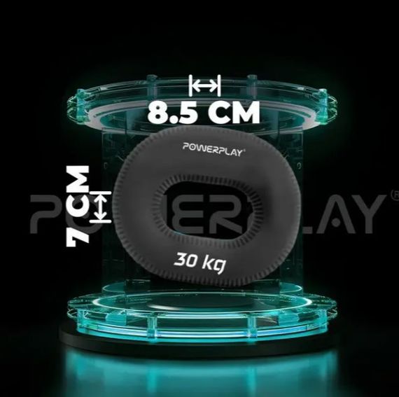Еспандер кистьовий силіконовий PowerPlay PP-4336 Hand Grip Hard 30 кг Чорний (PP_4336_Black_30kg) | Зображення 4