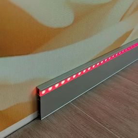 Накладной LED плинтус DEAL 4/78 LED Серебрянный