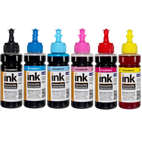 Комплект чорнил 6*100 мл Epson L-800 BK/С/M/LС/LM/Y ColorWay