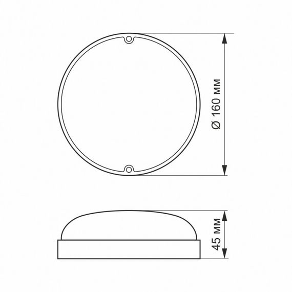 LED-світильник IP65 круглий VIDEX 9W 5000 K білий | Зображення 1