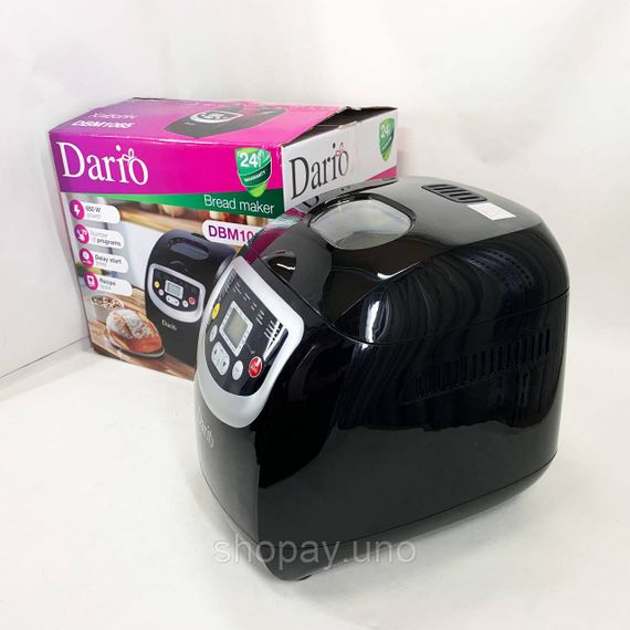 Хлебопечка для безглютеновой выпечки DARIO DBM 1065 600 Вт, 19 програм, Хлебопечь с автоприготовлением PK-77 | Зображення 1