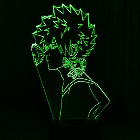 Акриловый светильник-ночник Изуку Мидория 3 зеленый tty-n001627