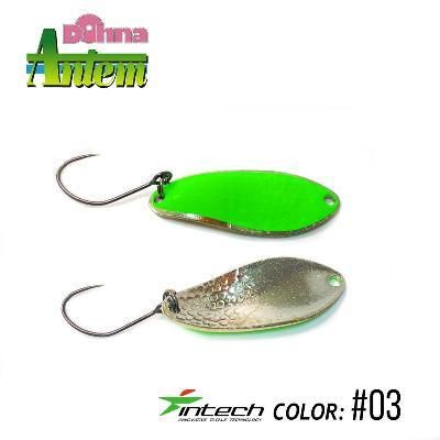Блесна рыболовная колеблющаяся, колебалка Antem Dohna Intech Интеч color 32mm 2.5g #03