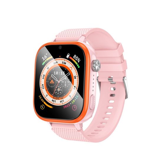 Дитячий смарт годинник Hoco Y101, 4G, GPS, Wi-Fi, HD камера, 1.83" HD-дисплей, дзвінки, відеодзвінки, голосові повідомлення, Pink,