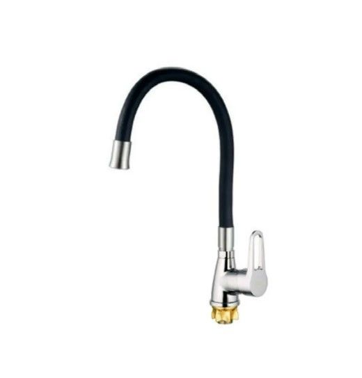 Змішувач для кухні Mixxus SOP4-045 Reflector Black з чорним силіконовим виливом (MI6487)