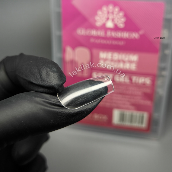 Гелевые типсы для наращивания №02 24шт (средний квадрат)