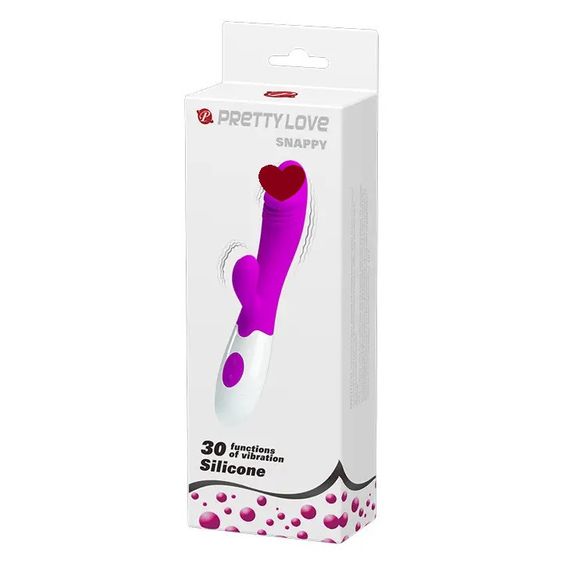 Вібратор зі стимуляцією клітора SNAPPY (на батар) Sex Aura