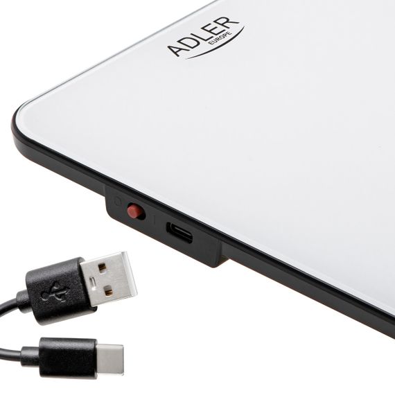 Кухонні ваги Adler AD 3177 WB до 10 кг, точність 1 г, USB-C, електронні | Зображення 2