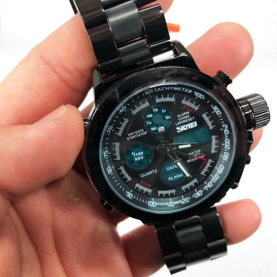 Стильні статусні наручні годинники стрілочні SKMEI, Наручні чоловічі годинники стильні ділові PJ-95 | Зображення 5