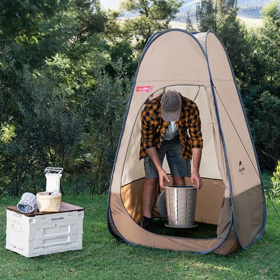 Душовий намет розкладний Naturehike NH17Z002-P, коричневий | Зображення 5