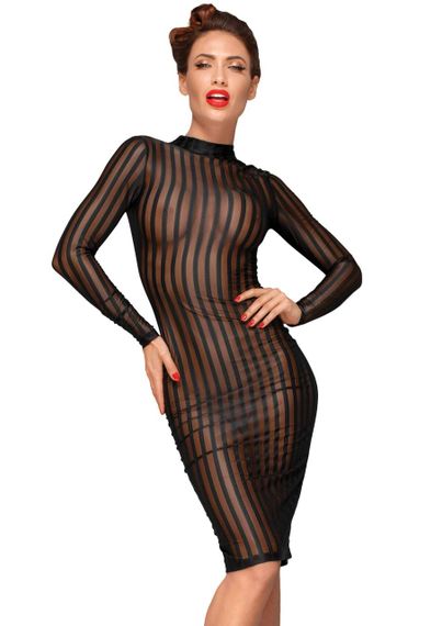 Платье с мокрым эффектом Noir Handmade F182 Classic dress made of elastic tulle, L Sex Aura