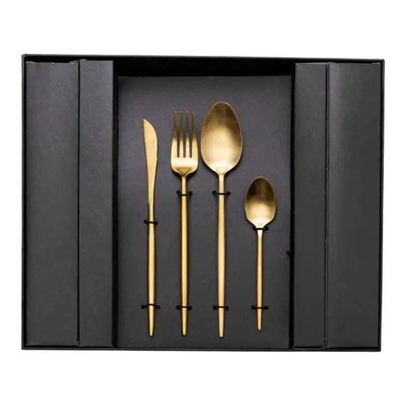 Набір столових приборів 24 предмети столовий набір на 6 персон Бронза HP-20-18 | Зображення 1