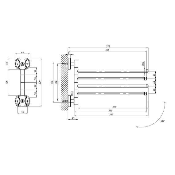 Тримач рушників Kroner KRM Elbe - ACC2914 (CV022873) | Зображення 1