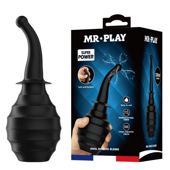 Анальный душ с гибким носиком Pretty Love MR PLAY черный, 330 мл sexstyle
