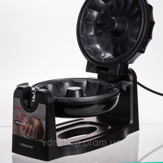 Кексниця електрична 1800 Вт з антипригарним покриттям 37×17×18 (см) Чорна SK-BBQ-837 | Зображення 5