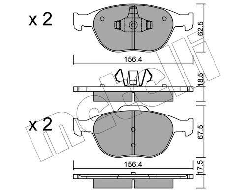 Колодки тормозные передние Ford Connect 02-13 Fiesta Puma 95-03 Focus 02-04 Ka 01-08 22-0533-0 | Зображення 9