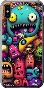 Чехол на iPhone XS Cмешные монстры "5549u-1583-17620"