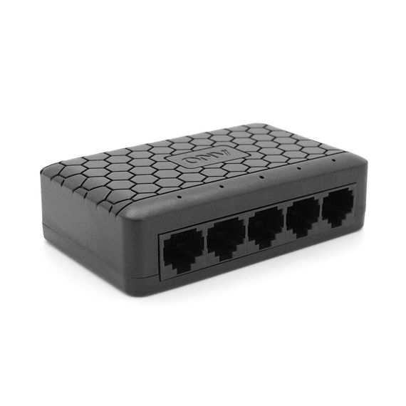 5ты портовый Ethernet коммутатор ONV-H1005ES в черном корпусе, 5x100Мб портов
