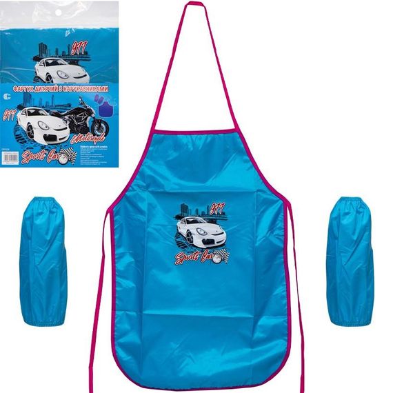 Фартук детский с нарукавниками для мальчиков CR5520(Blue) 54х37 см (80433)