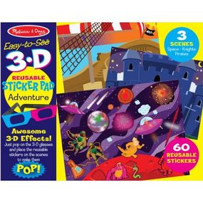 Набор для творчества Melissa&amp;Doug Многоразовые 3D наклейки с очками Приключения (MD9375)