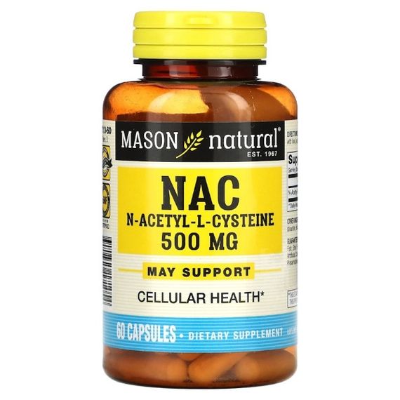 Ацетилцистеин Mason Natural NAC 500 mg 60 Caps